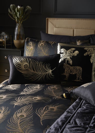 Laurence Llewelyn-Bowen Dandy Jacquard Black Duvet Cover Set