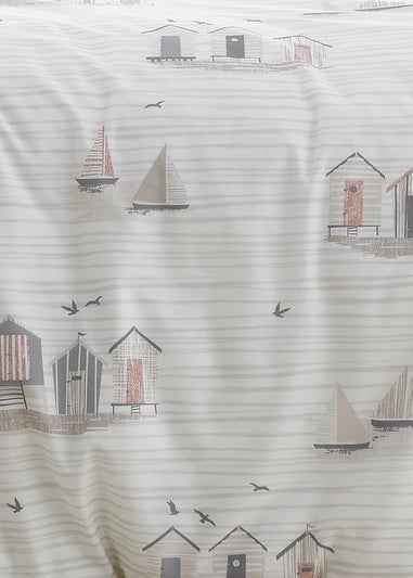 Fusion Beach Huts Natural Duvet Cover Set