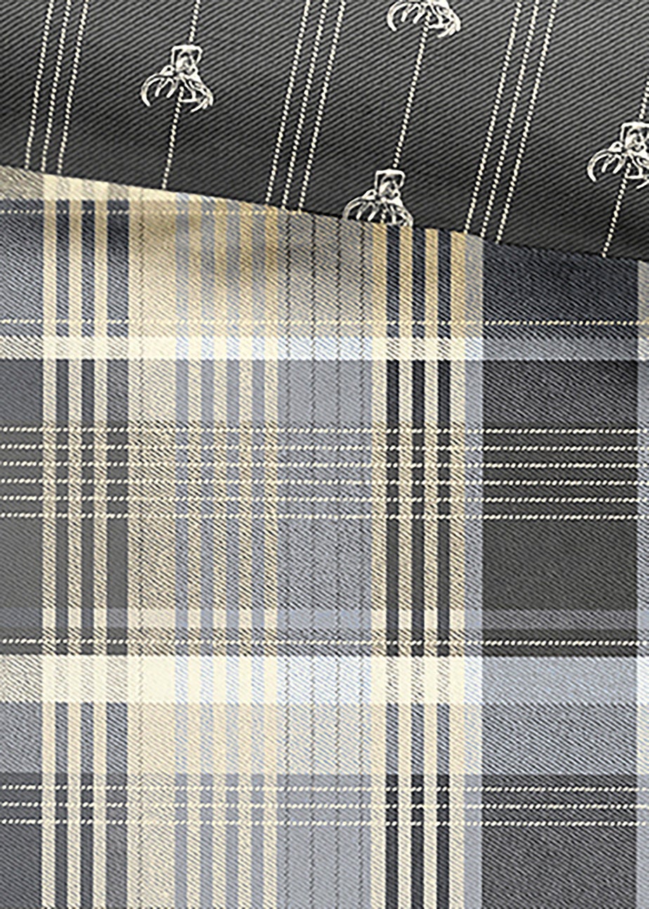 Dreams & Drapes Lodge Connolly Check Brushed Cotton Grey Duvet Cover Set