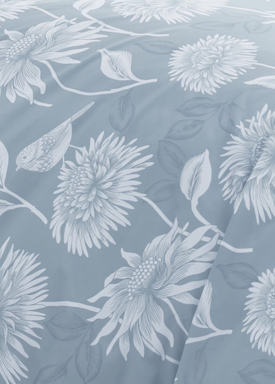 Dreams & Drapes Design Chrysanthemum Blue Duvet Cover Set