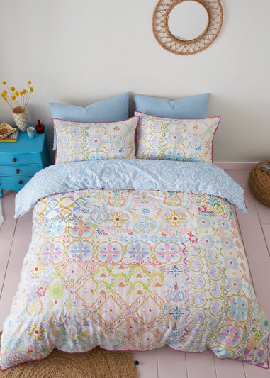 Appletree Style Casablanca Reversible White Duvet Cover Set