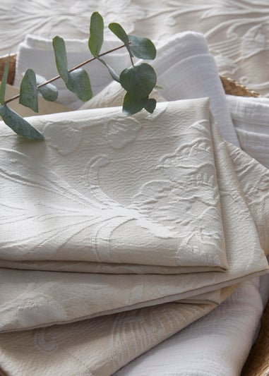 Appletree Heritage Elysia Jacquard Cream Duvet Cover Set