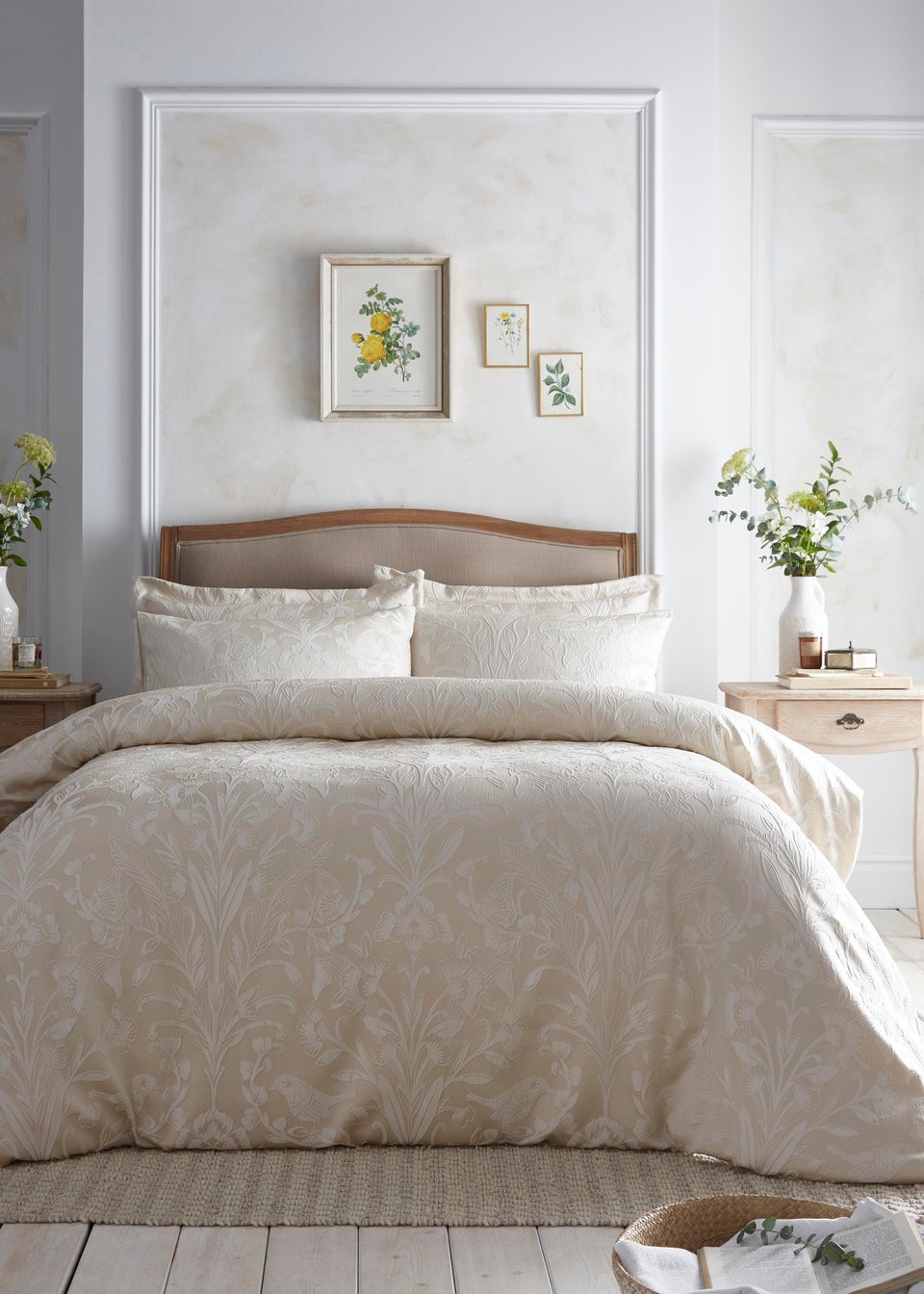 Appletree Heritage Elysia Jacquard Cream Duvet Cover Set