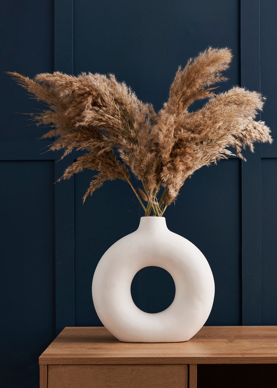 BHS Holey Ceramic Vase White