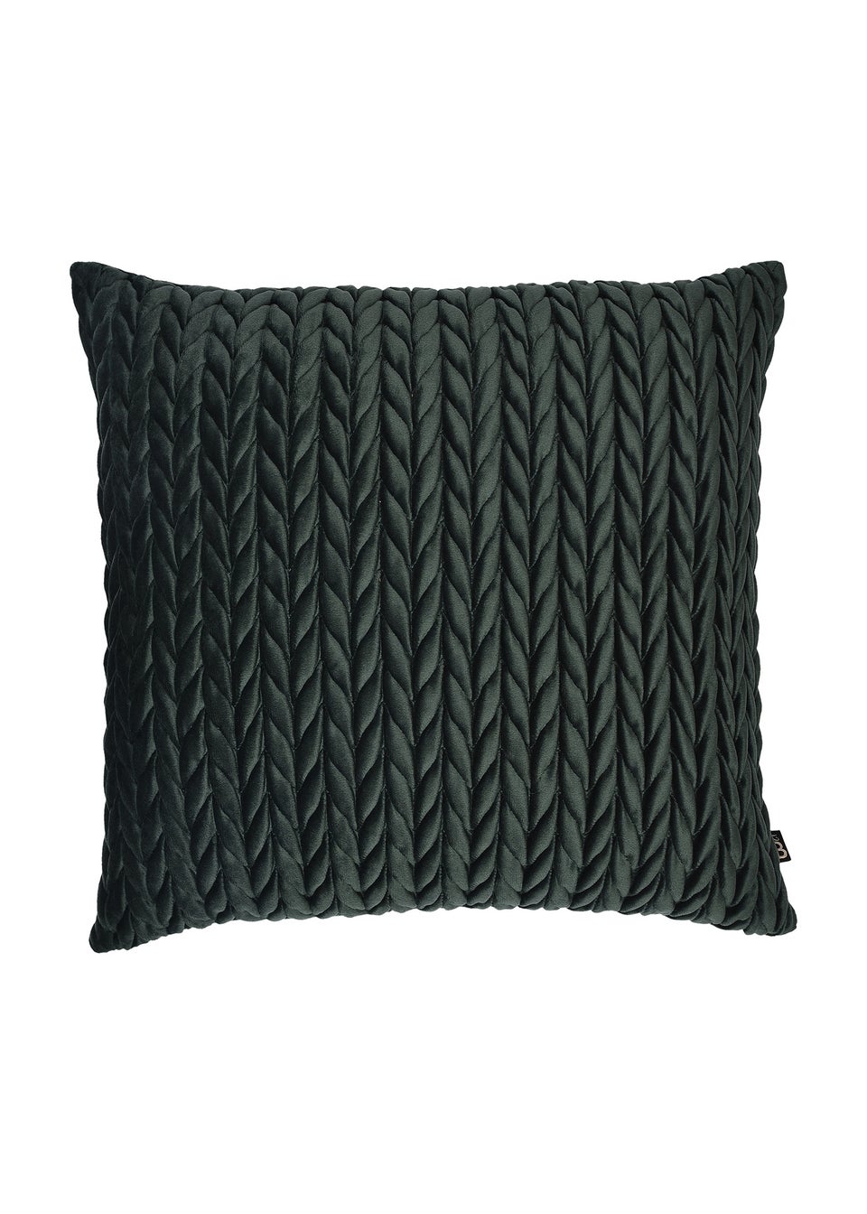Laurence Llewelyn-Bowen Amory Velvet Green Filled Cushion (43cm x 43cm)