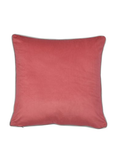 Appletree Heritage Serenity Velvet Blue Filled Cushion (43cm x 43cm)