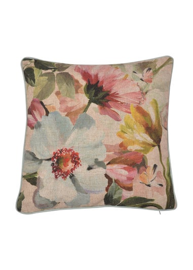 Appletree Heritage Serenity Velvet Blue Filled Cushion (43cm x 43cm)