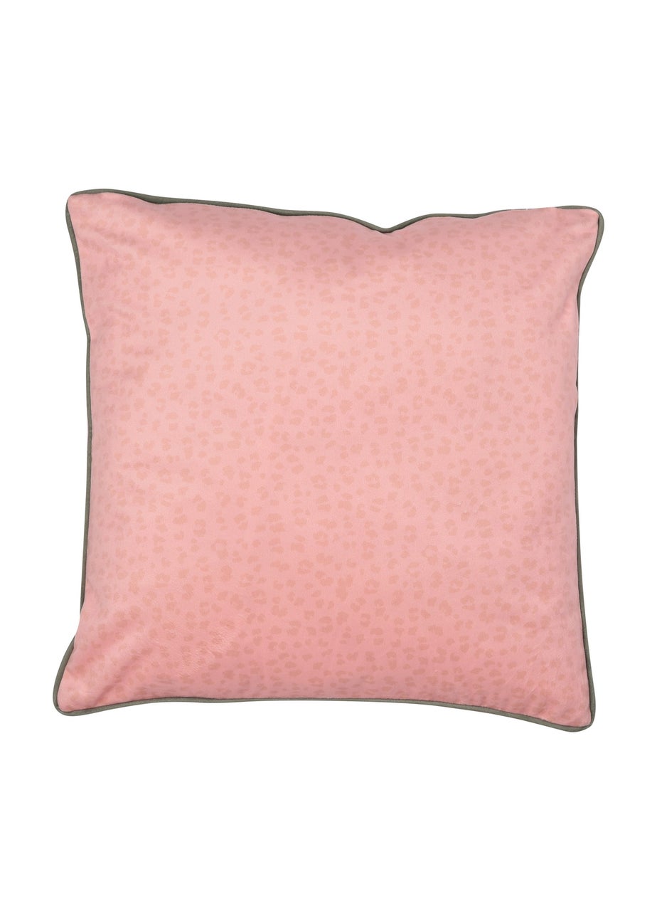 Soiree Tropical Leopard Pink Filled Cushion (43cm x 43cm)