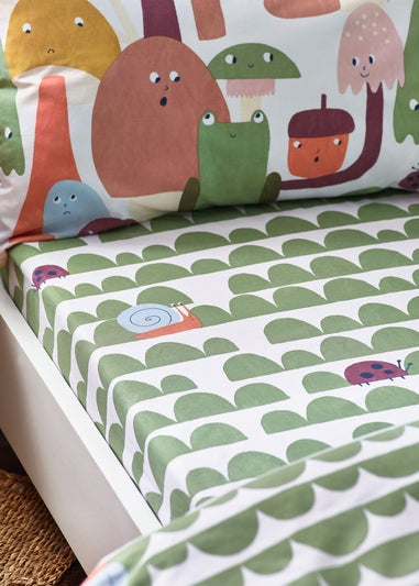 little furn. Funguys Geometric Fitted Bed Sheet