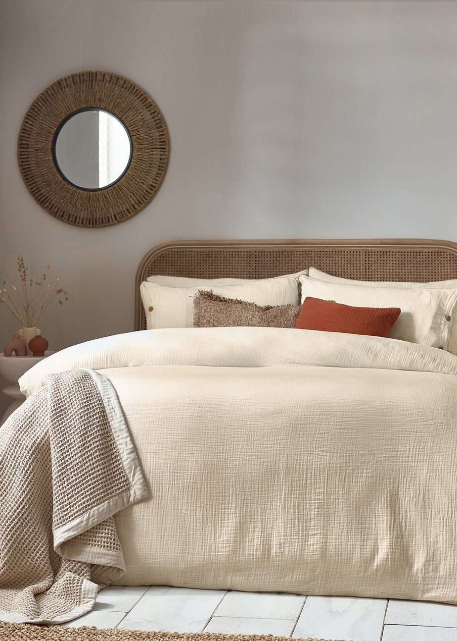 Yard Lark Muslin Cotton Duvet Cover Set Natural