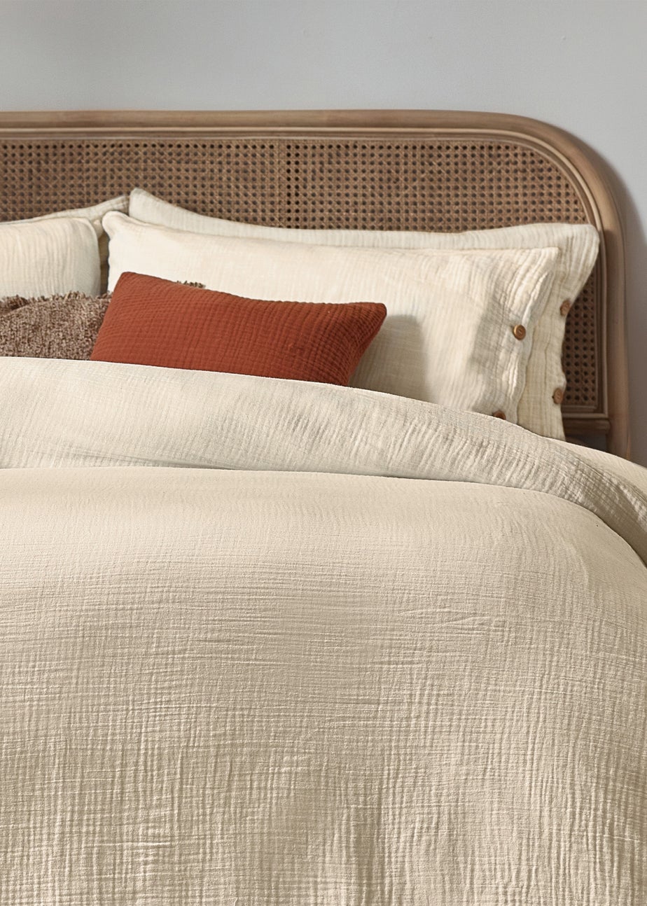 Yard Lark Muslin Cotton Duvet Cover Set Natural