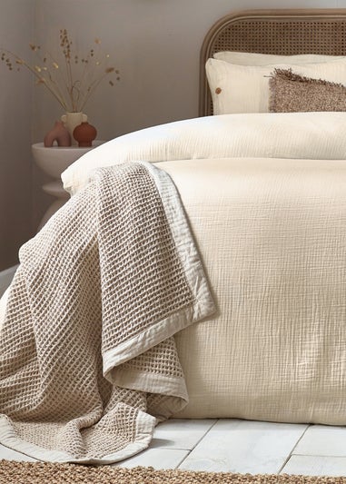 Yard Lark Muslin Cotton Duvet Cover Set Natural