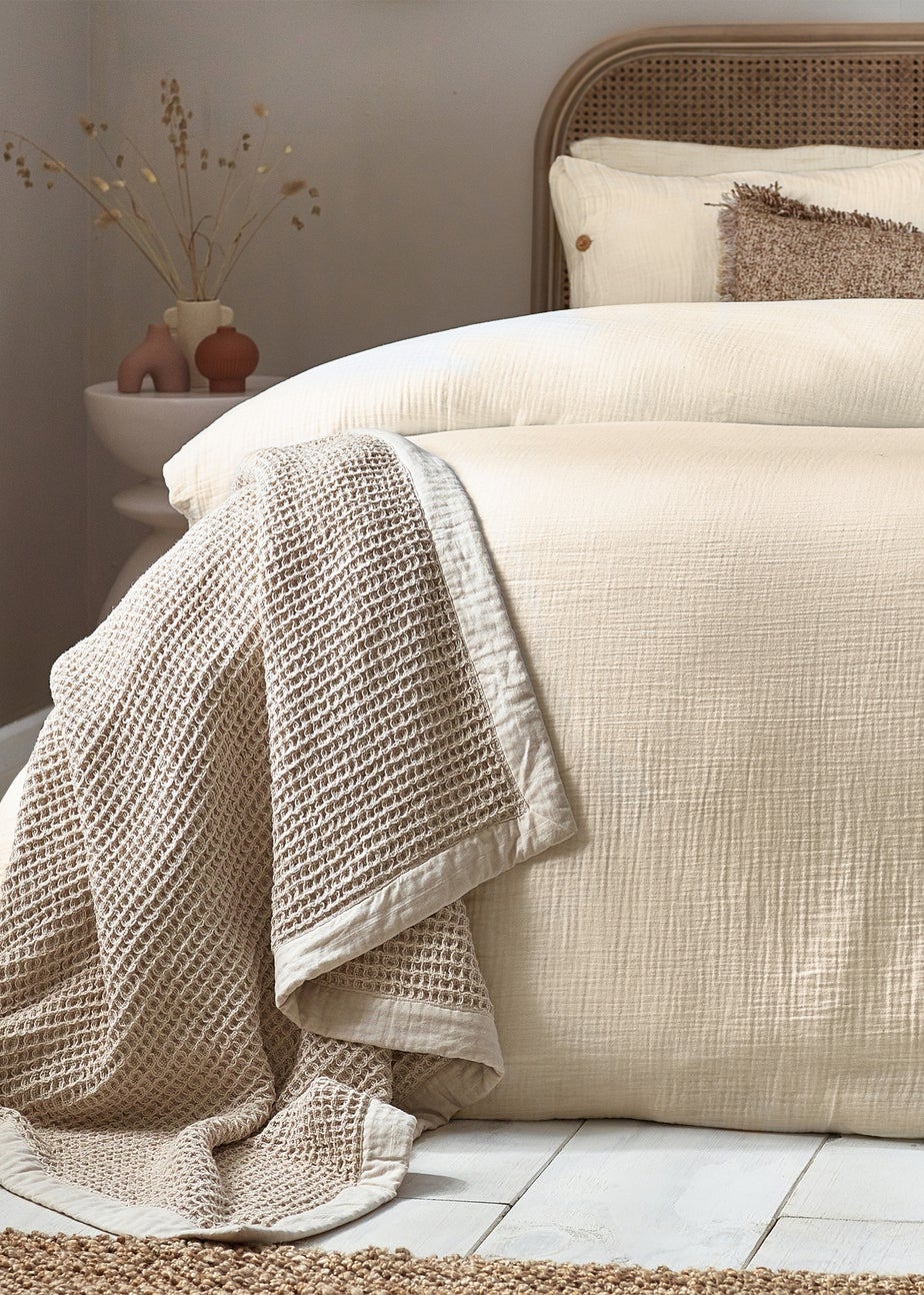 Yard Lark Muslin Cotton Duvet Cover Set Natural