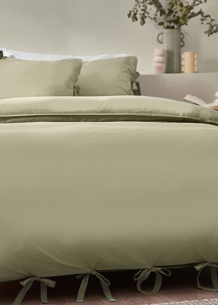 Yard Mallow Bowtie Cotton Duvet Cover Set