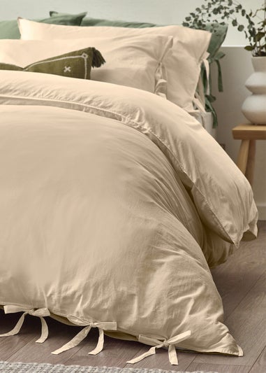 Yard Mallow Bowtie Cotton Duvet Cover Set