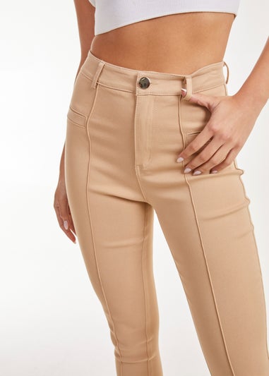 Pink Vanilla Slim Fit Seam Detail Trousers