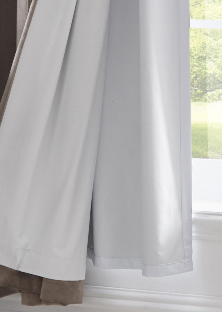 Fusion Eyelet Lining White Eyelet Thermal Blackout Curtain Lining