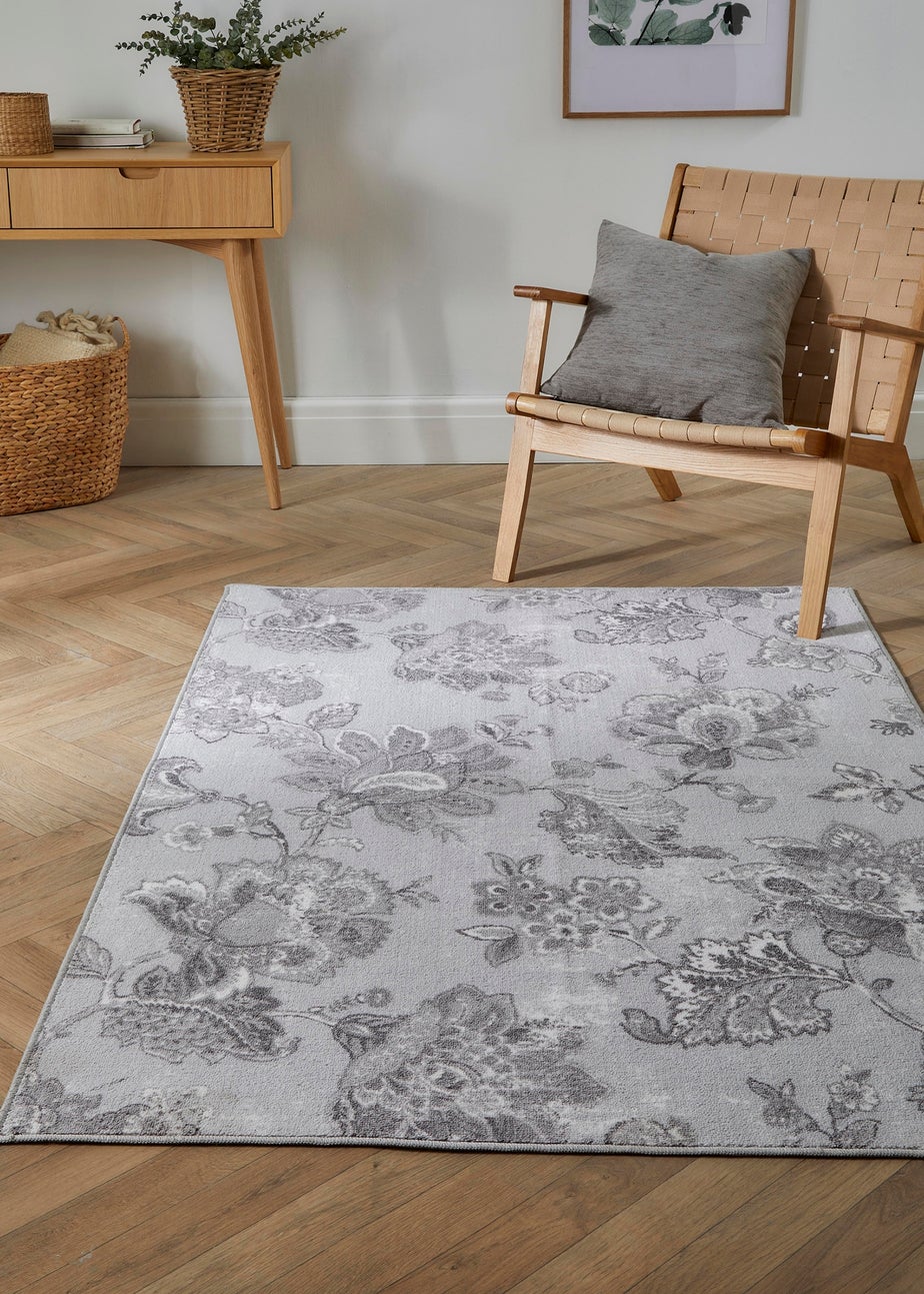 Dreams & Drapes Design Keats Grey Washable Rug