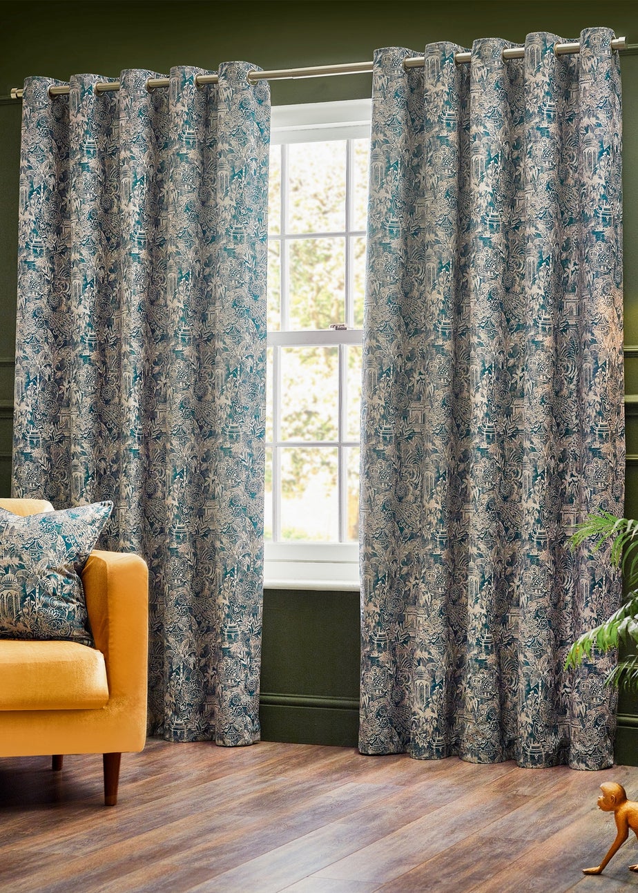 Wylder Tropics Bengal Chenille Eyelet Curtains