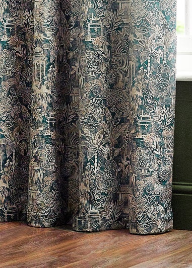 Wylder Tropics Bengal Chenille Eyelet Curtains
