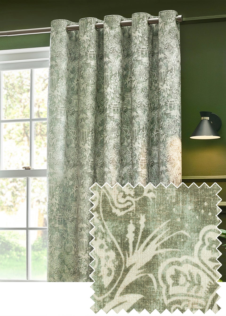 Wylder Tropics Bengal Chenille Eyelet Curtains