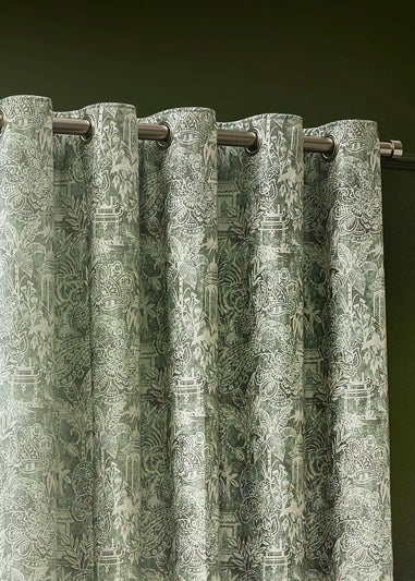 Wylder Tropics Bengal Chenille Eyelet Curtains
