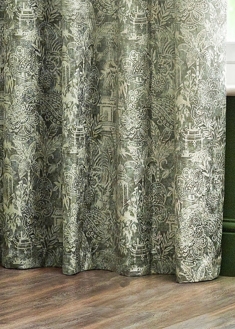 Wylder Tropics Bengal Chenille Eyelet Curtains