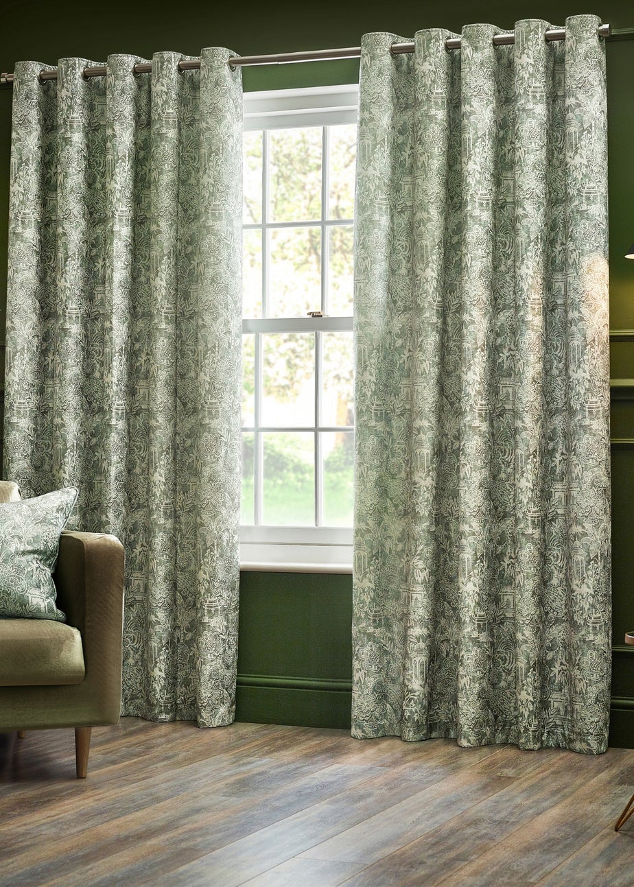 Wylder Tropics Bengal Chenille Eyelet Curtains