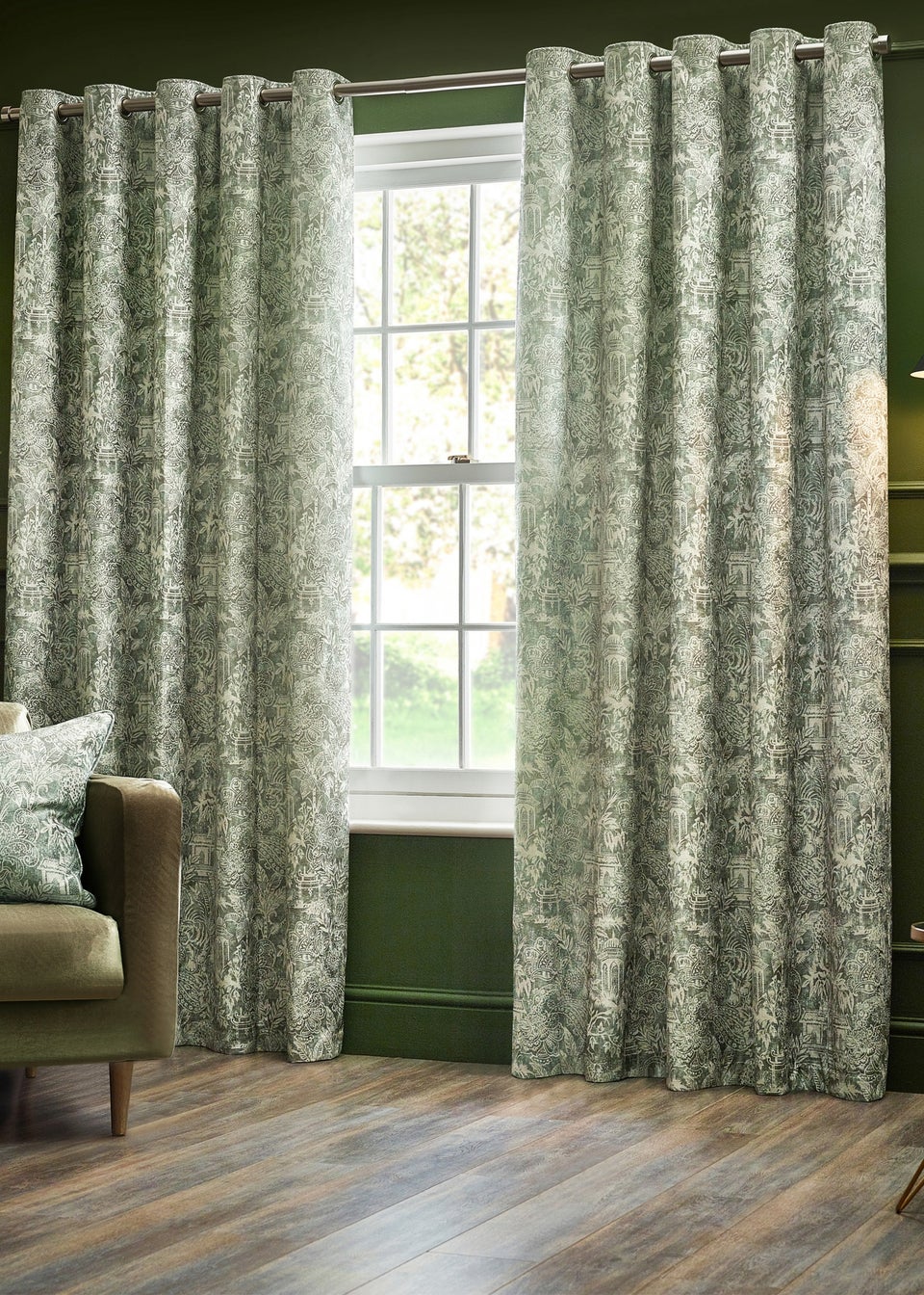 Wylder Tropics Bengal Chenille Eyelet Curtains