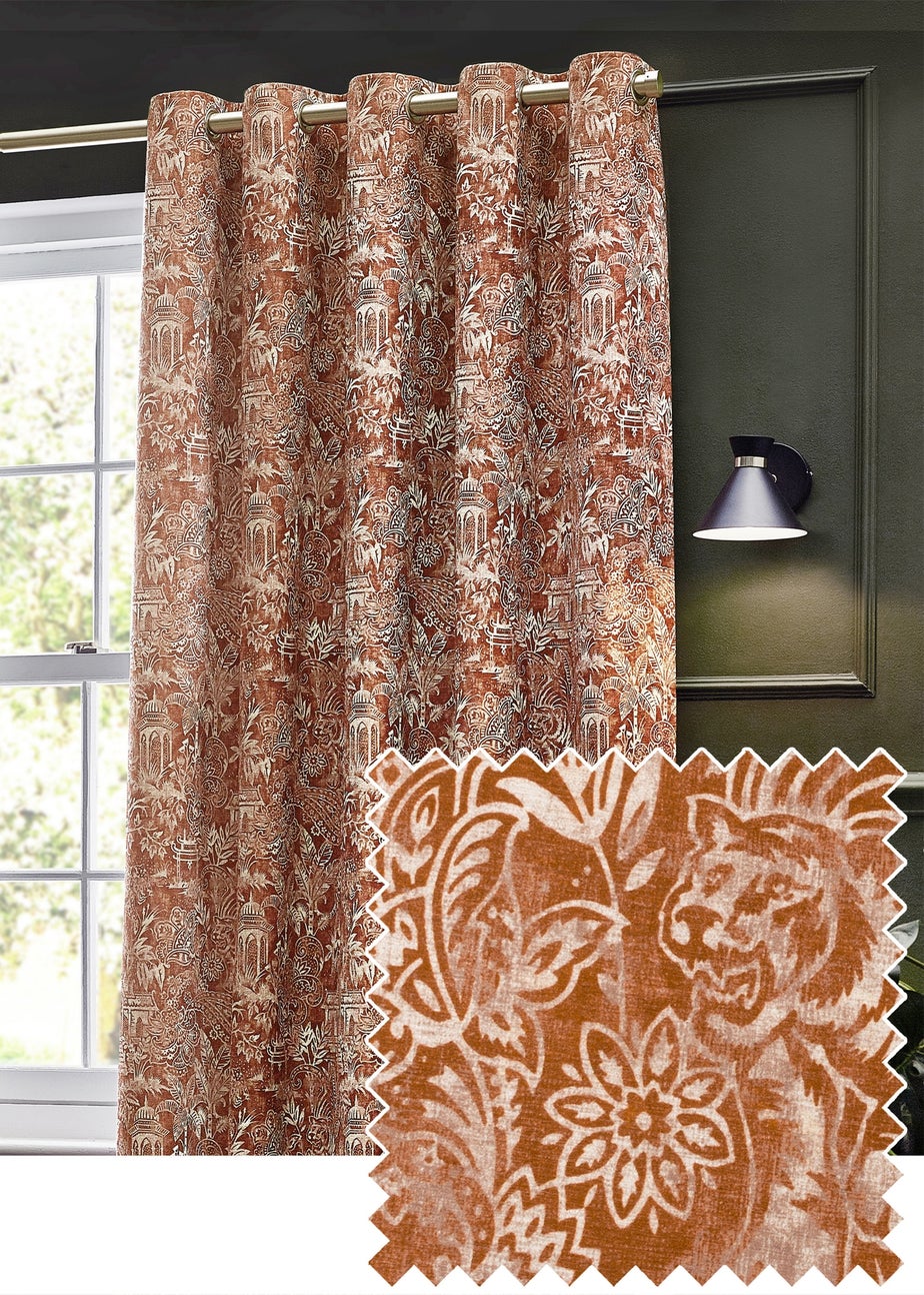 Wylder Tropics Bengal Chenille Eyelet Curtains
