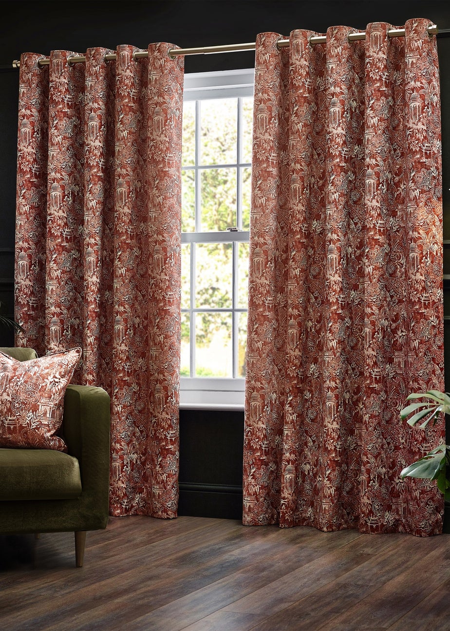 Wylder Tropics Bengal Chenille Eyelet Curtains