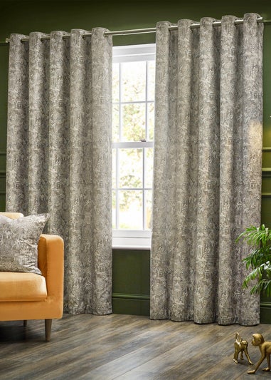 Wylder Tropics Bengal Chenille Eyelet Curtains