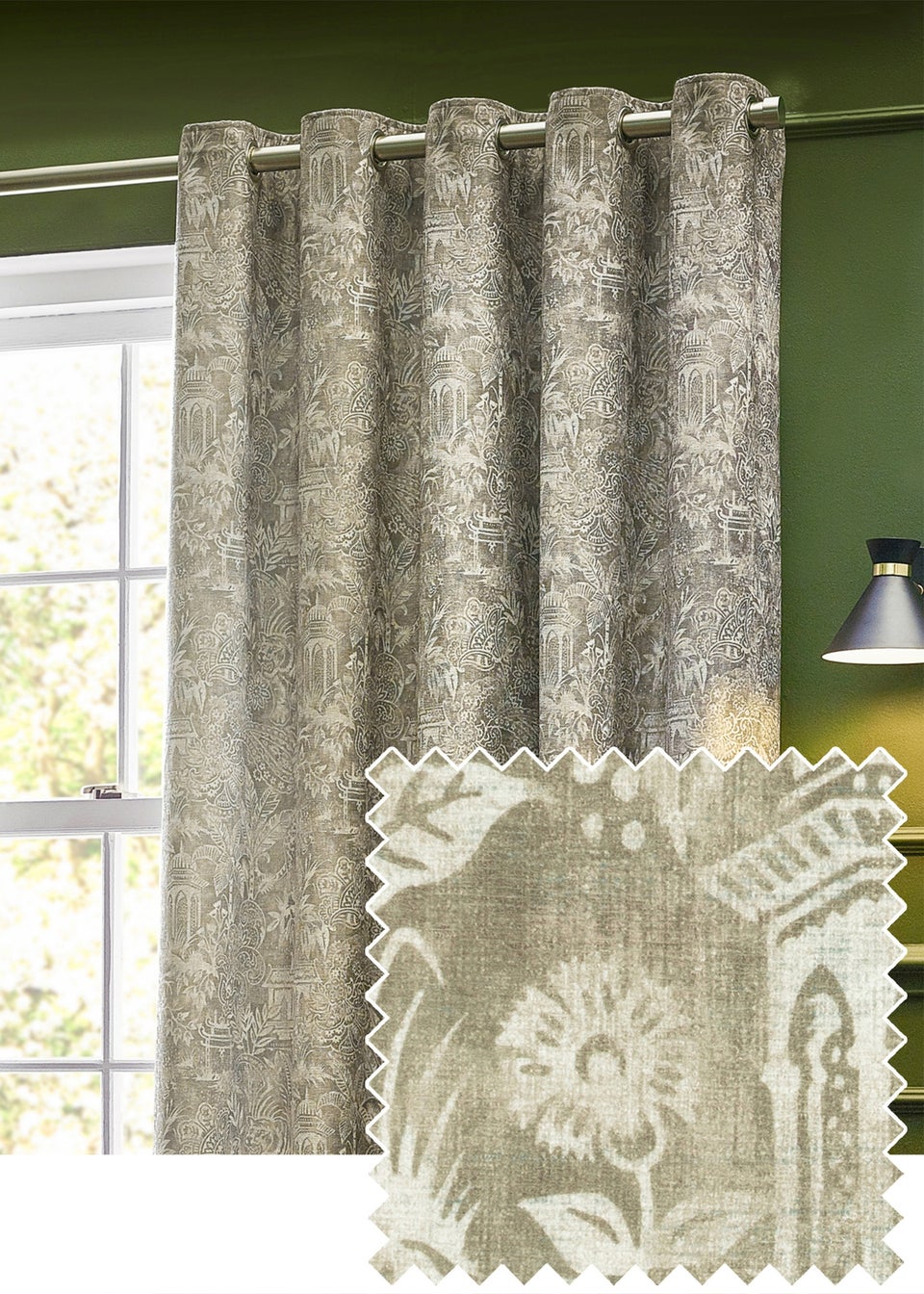 Wylder Tropics Bengal Chenille Eyelet Curtains