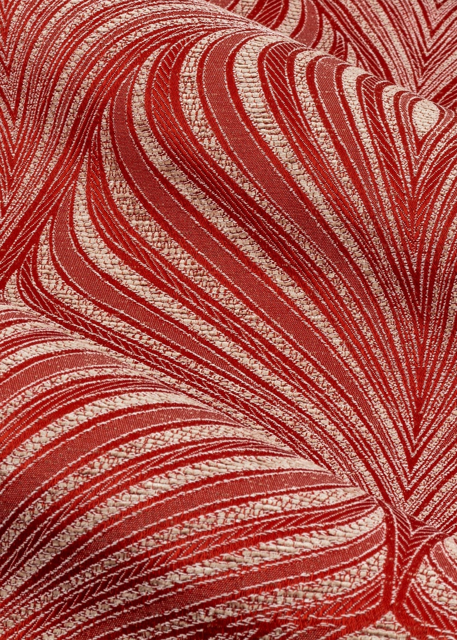 Paoletti Gatsby Jacquard Eyelet Curtains Terracotta