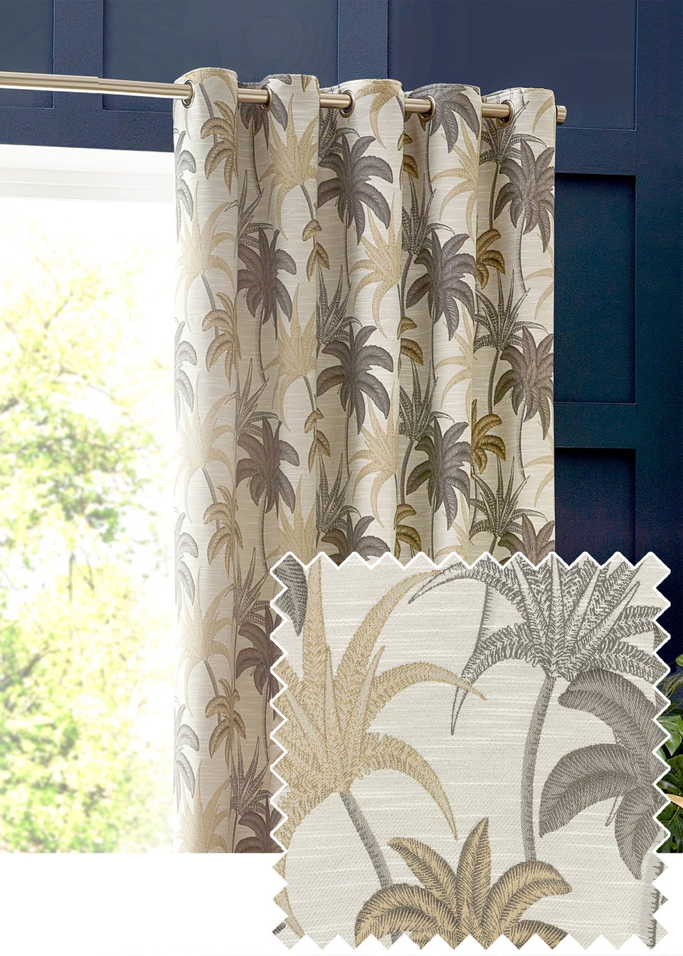 Wylder Tropics Galapagos Jacquard Eyelet Curtains