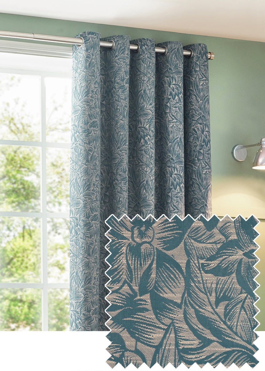 Wylder Nature Grantley Jacquard Eyelet Curtains