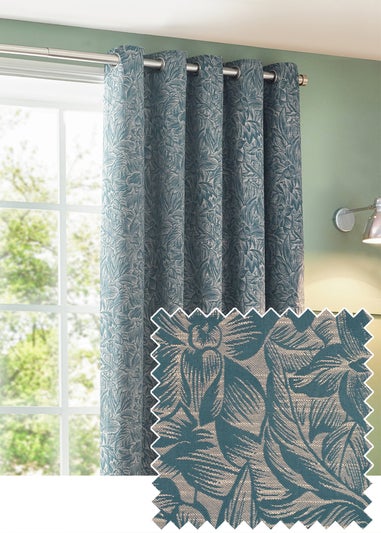 Wylder Nature Grantley Jacquard Eyelet Curtains
