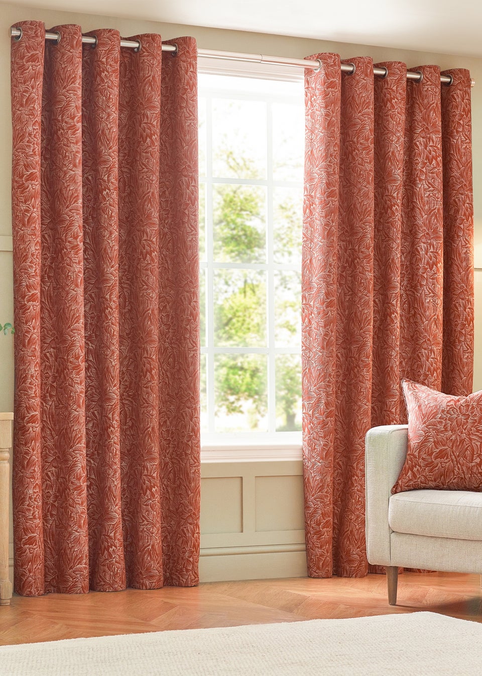 Wylder Nature Grantley Jacquard Eyelet Curtains