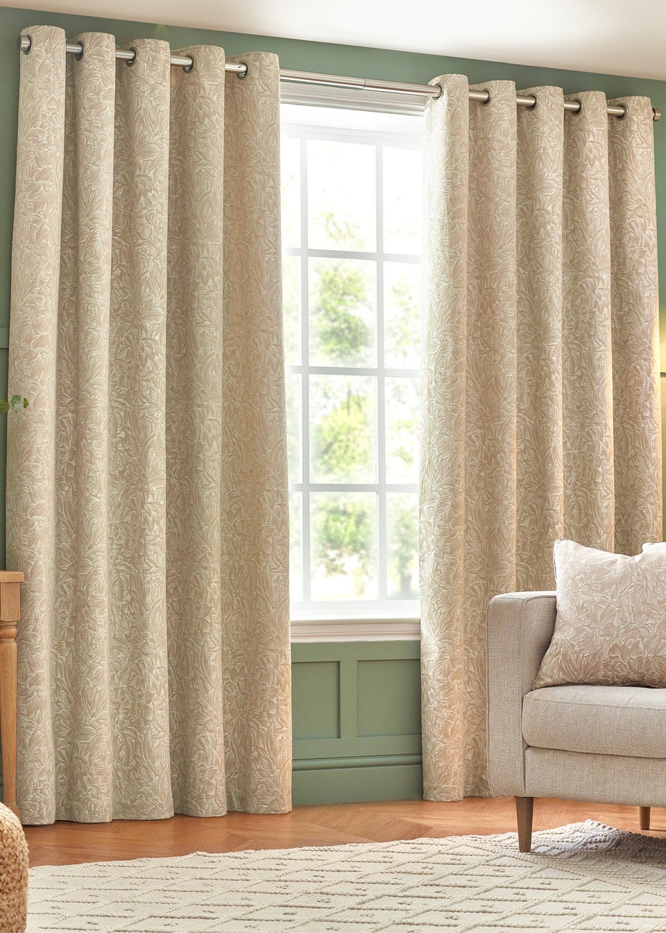 Wylder Nature Grantley Jacquard Eyelet Curtains