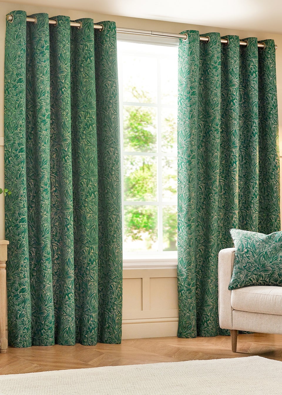 Wylder Nature Grantley Jacquard Eyelet Curtains