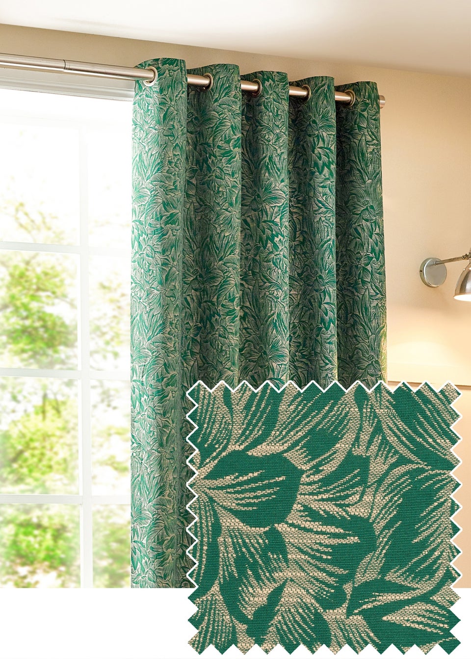Wylder Nature Grantley Jacquard Eyelet Curtains