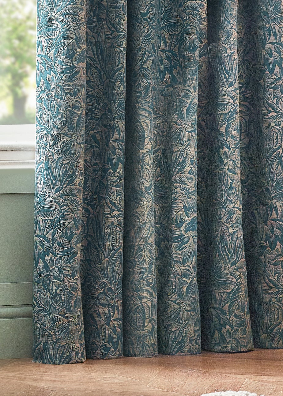 Wylder Nature Grantley Jacquard Pencil Pleat Curtains