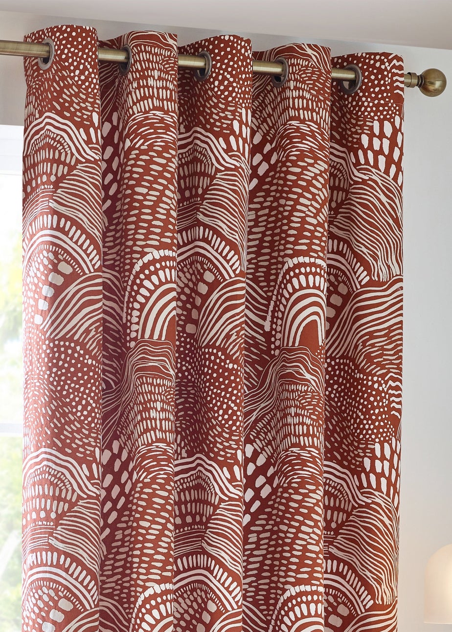 Hoem Nola Abstract Eyelet Curtains
