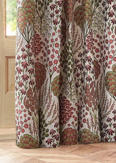 Wylder Nature Ophelia Floral Jacquard Pencil Pleat Curtains