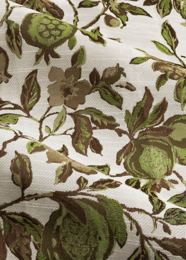 Wylder Nature Pomegranate Floral Jacquard Pencil Pleat Curtains