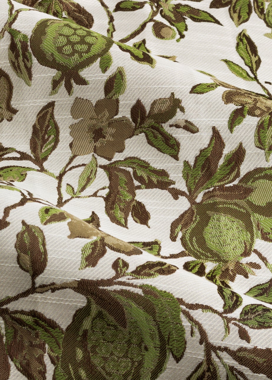 Wylder Nature Pomegranate Floral Jacquard Pencil Pleat Curtains