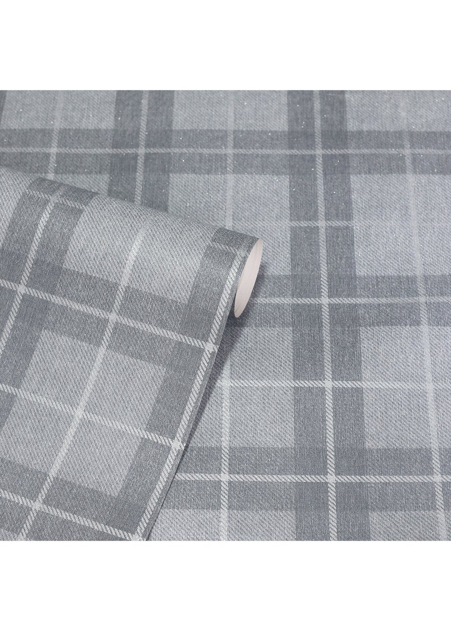 Arthouse Heritage Check Grey/Silver