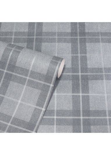 Arthouse Heritage Check Grey/Silver