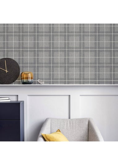 Arthouse Heritage Check Grey/Silver