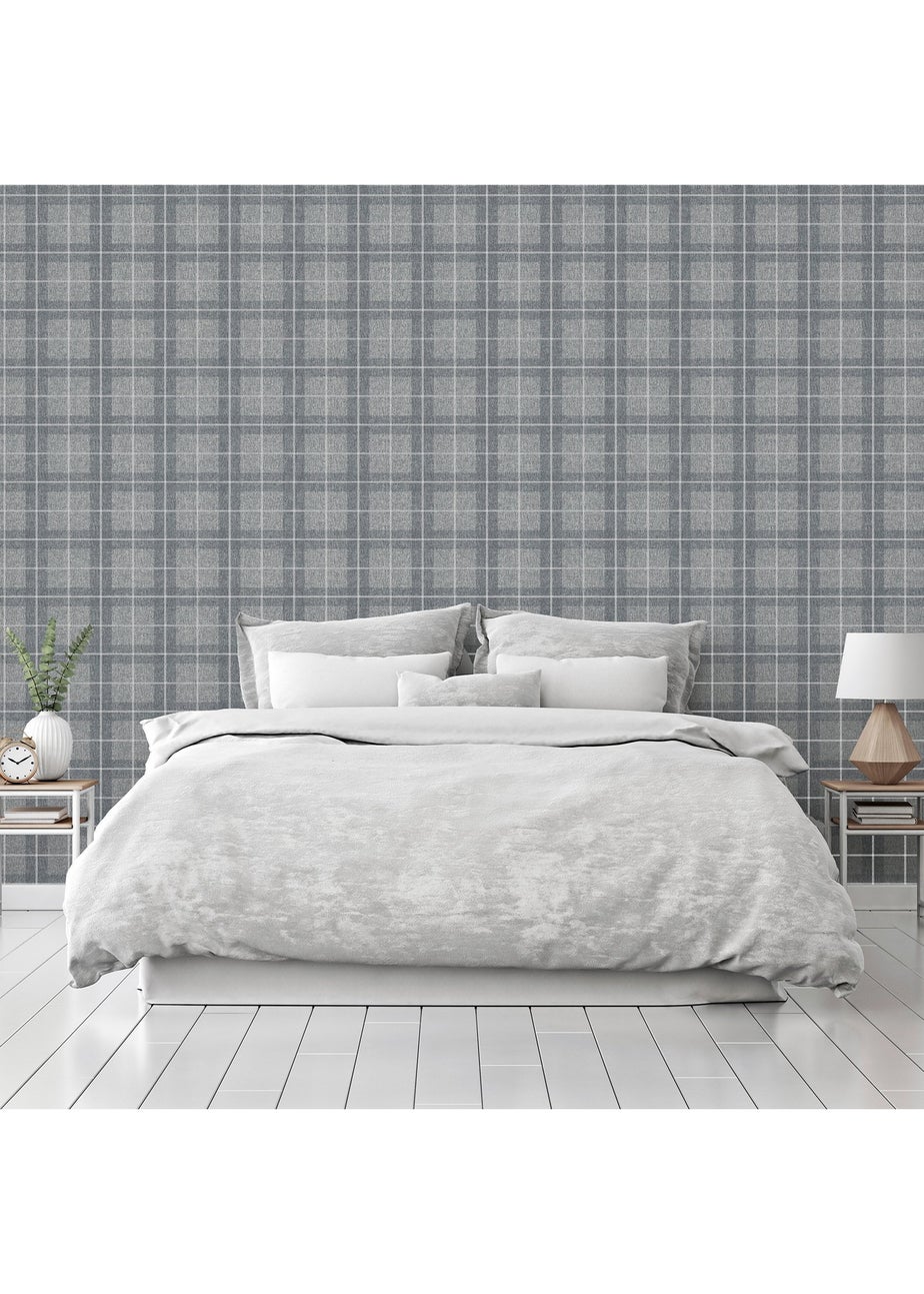 Arthouse Heritage Check Grey/Silver